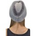 Женская шапка из вязаной норки НВ 075