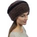 Женская шапка из вязаной норки НВ 033