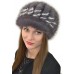 Женская шапка из вязаной норки НВ 054